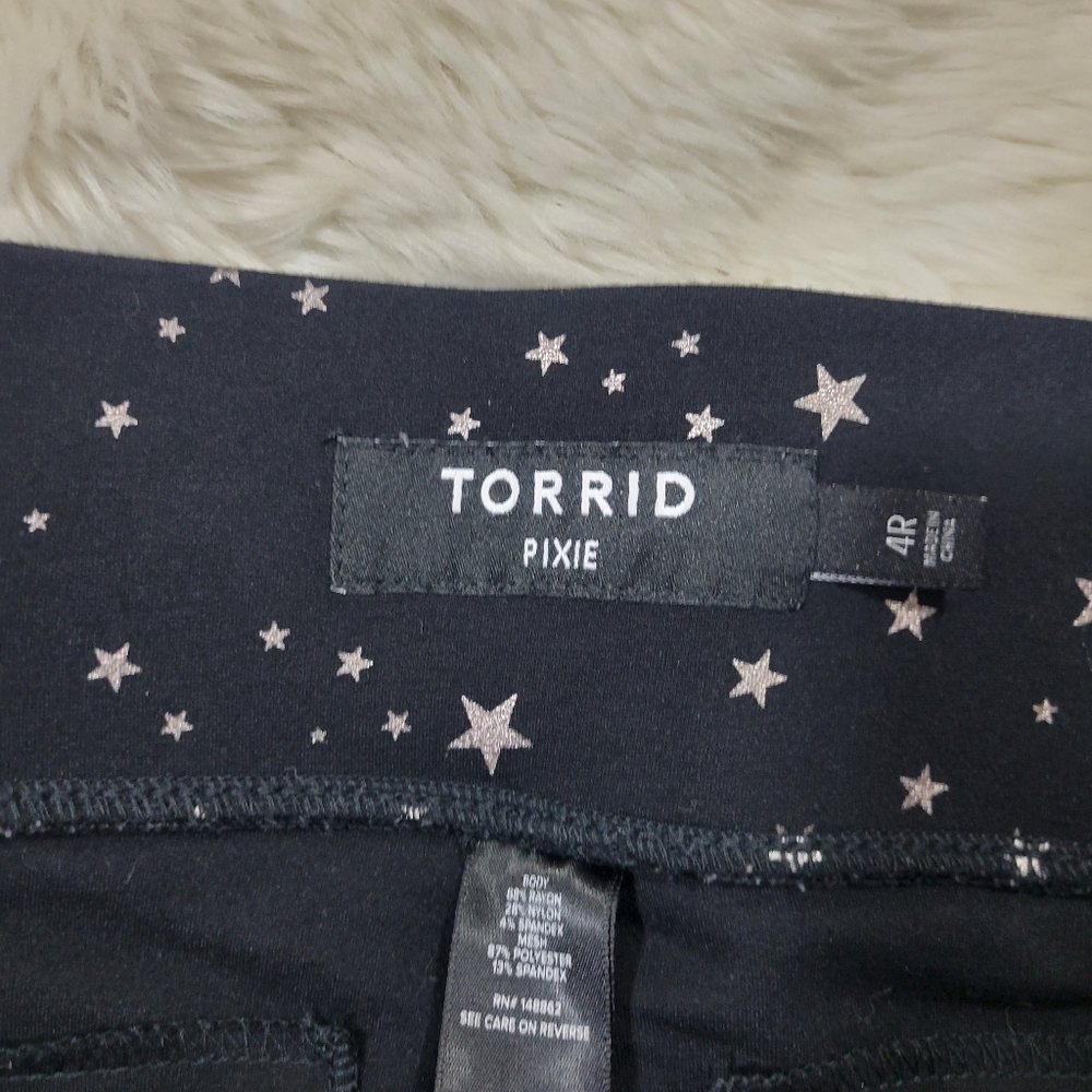 Torrid Pixie Legging 4r Black With Silver Star Pr… - image 4